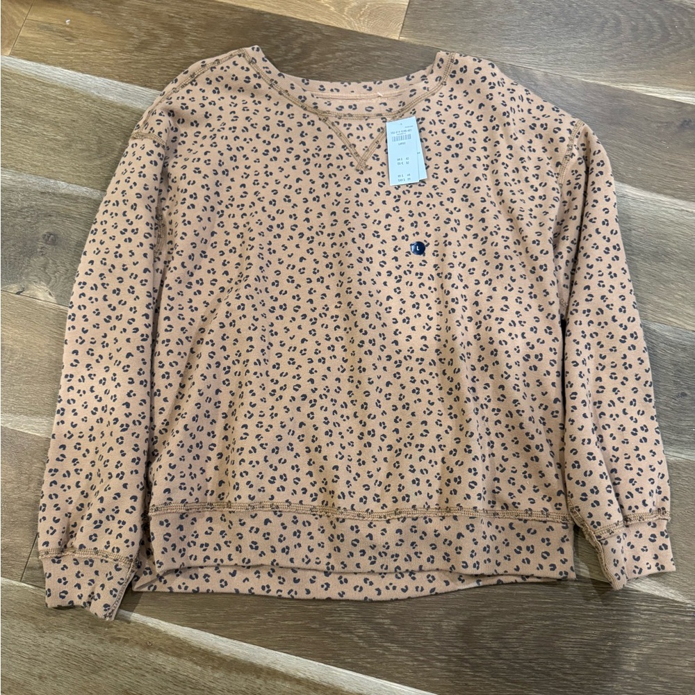 Abercrombie & Fitch Tan Animal Print Sweatshirt